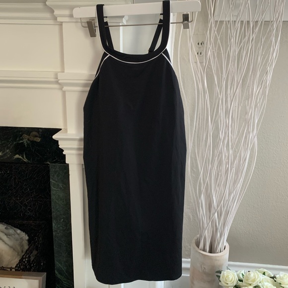 Lands End Swim Dress black high neck - Picture 6 of 8